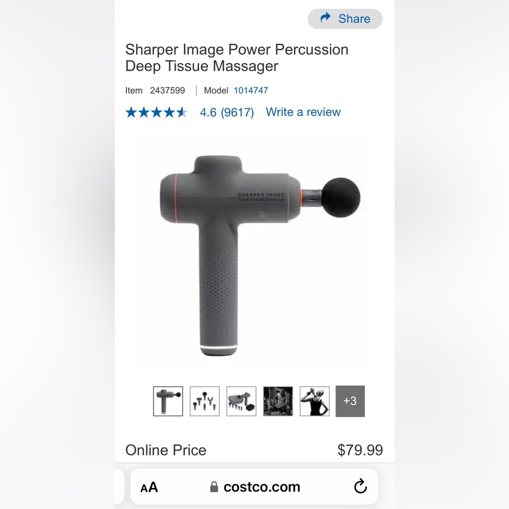 NEVER USED Sharper Image Massage Gun Kit.